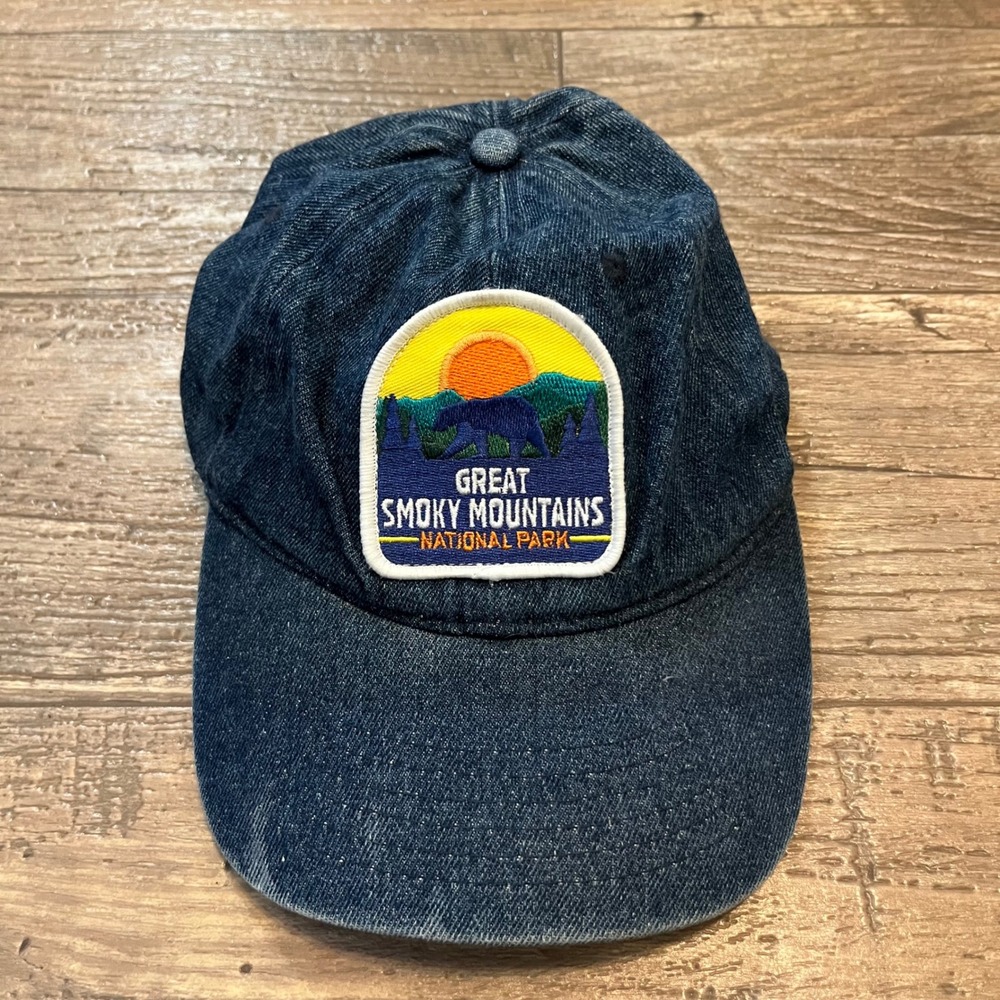 National Park Foundation Great Smoky Mountains Denim‎ Hat H3 Headwear Blue Cap